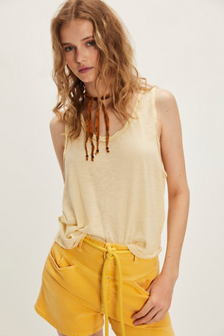 We The Free Easy Tank Top at Free People in Double Butter, Size: Medium