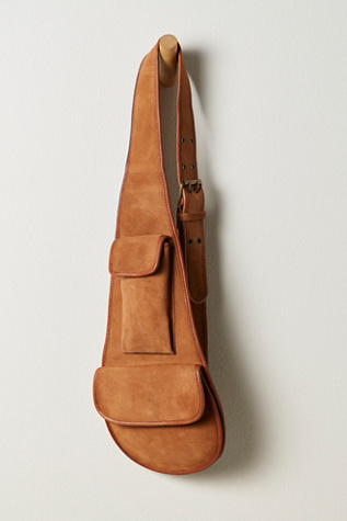 Selena Suede Sling by Free People in Cognac
