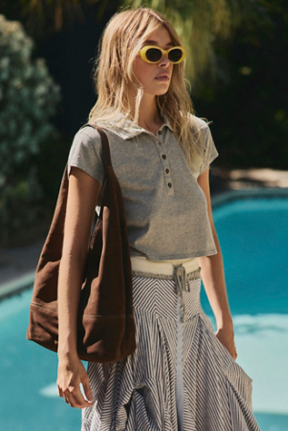 Harlow Suede Shoulder Bag by Free People in Espresso