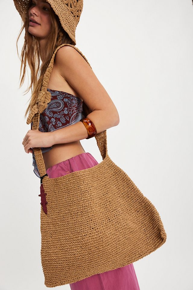 Coastal Crush Straw Tote