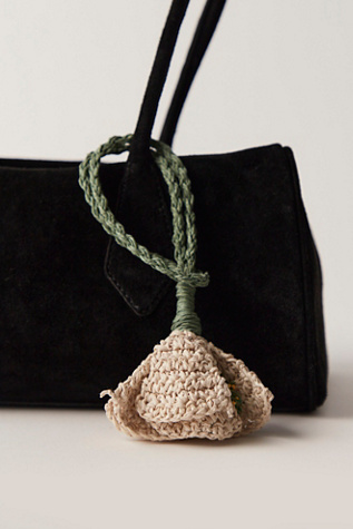 Hibiscus Flower Bag Charm at Free People in White