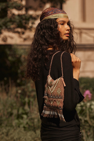 Bella Beaded Bag by Free People in Pink
