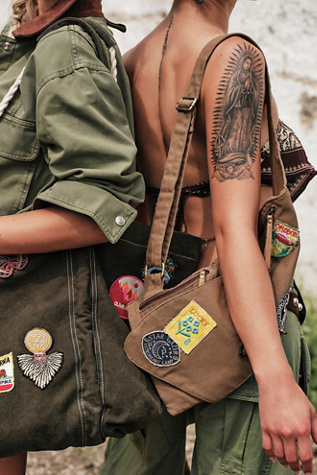 Safari Canvas Crossbody at Free People in Sea Grass