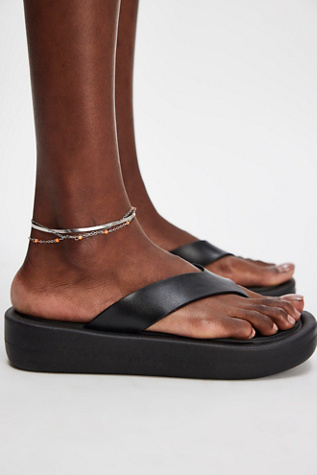 Darcie Platform Flip Flops by Jeffrey Campbell at Free People in Black, Size: US 9
