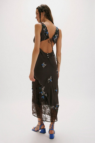 Женское платье Free People Meet Again Midi, цвет: Тёмно-коричневый — фото 5