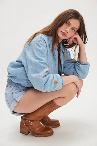 MOTHER The Put Me Coach Denim Jacket