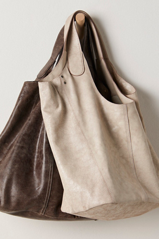 Hadley Distressed Slouchy Bag by FP Collection at Free People in White