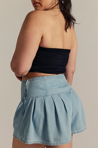 CRVY Lily Shorts by We The Free at Free People in Blue, Size: 27