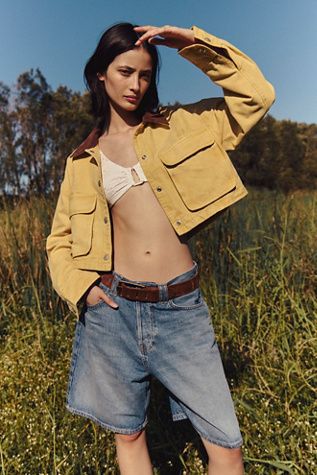 We The Free Martha Workwear Jacket at Free People in Rattan, Size: Small