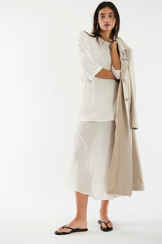 Care FP Slow Down Tee par We The Free en Ivory Combo, pour femme chez Free People