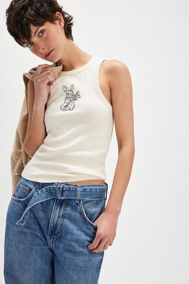 Denim and Bone Garden Fairies Tank