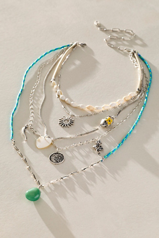 Beach Days Layer Necklace by Free People in Silver