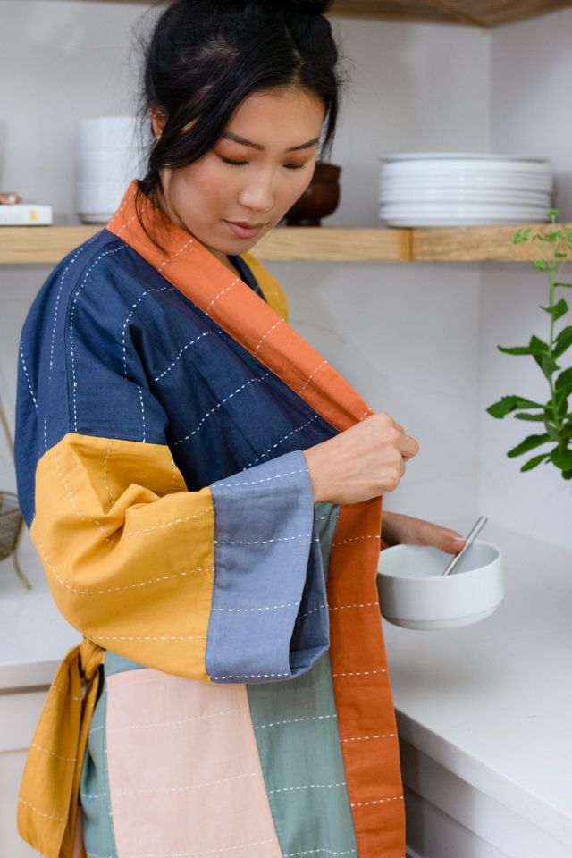 Anchal Colorblock Cotton Robe #2