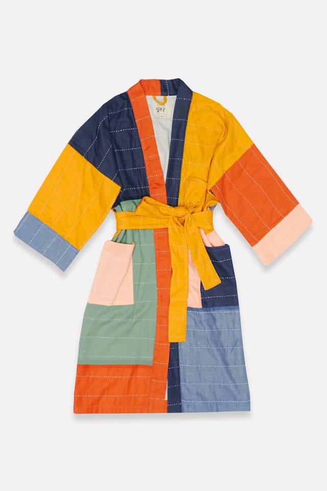 Anchal Colorblock Cotton Robe #3