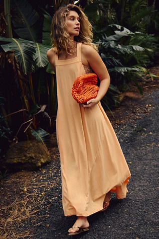 Erin Midi Dress by free-est at Free People in Orange, Size: L