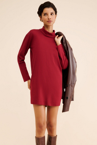 DONNI. Turtleneck Pointelle Jersey Dress