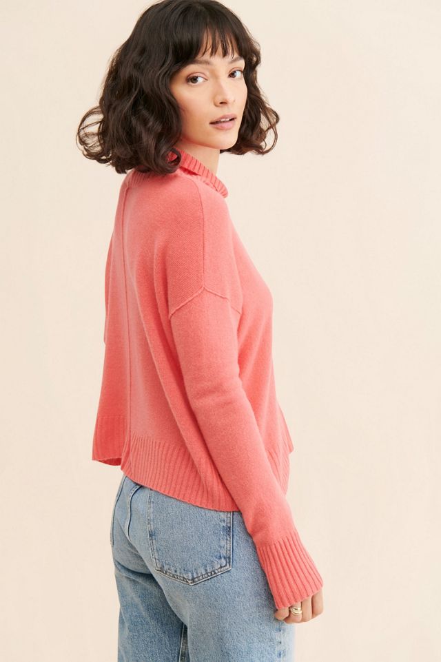 Free sold People Poppy Cashmere Turtleneck in Turquoise Sky (S)