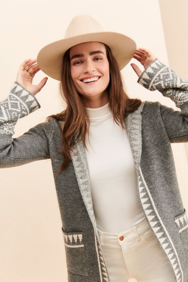 Driftwood Geometric Hooded Cardigan #2