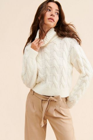 Better Garment Cable Turtleneck Pullover
