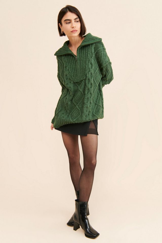 Driftwood Cable Knit Polo Sweater #3