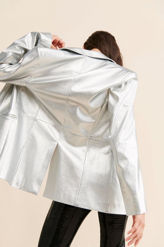 Jayley Collection Shine Metallic Blazer #1