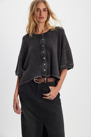 フリーピープル Free People Shooting For The Moon Button-Down レディース シャツ トップス Black Free People Women's Shooting For The Moon Button-Front Shirt