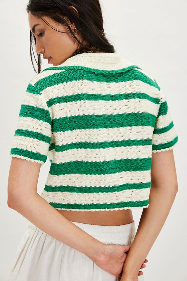 Haut polo en crochet For Love & Lemons #1
