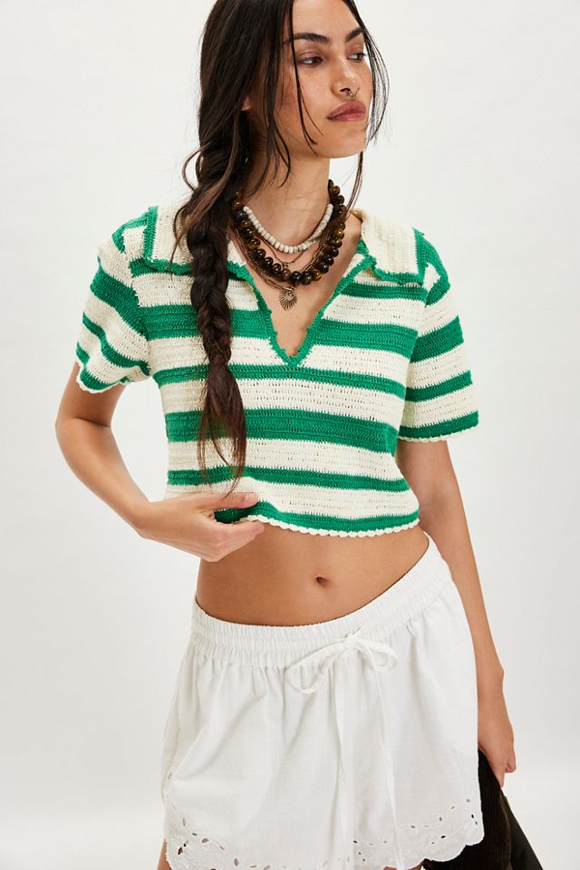 Haut polo en crochet For Love & Lemons #2