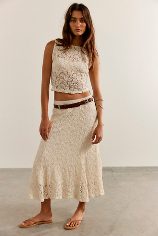 Laney Midi Skirt Set by Free People in White, Size: M