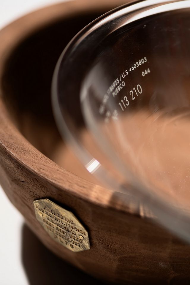 PUEBCO Vintage Wooden Bowl with Glass #3