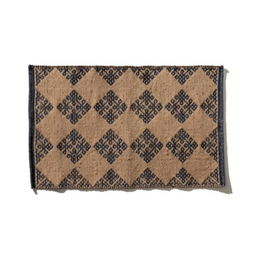 PUEBCO Tile Patterned Jute Mat at Free People in Blue