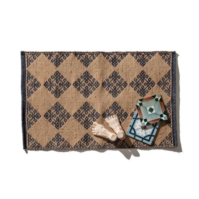 PUEBCO Tile Patterned Jute Mat #1