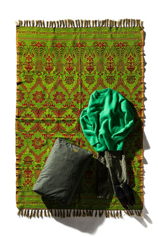 PUEBCO Reversible Jacquard Rug at Free People in Green