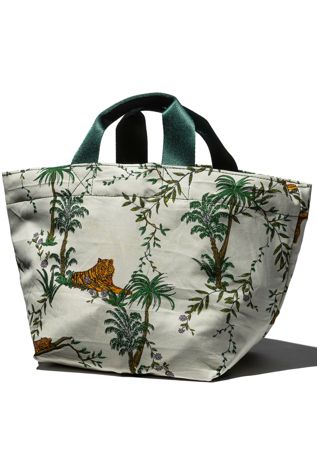 PUEBCO Vintage Tent Fabric Bag with Printed Pattern