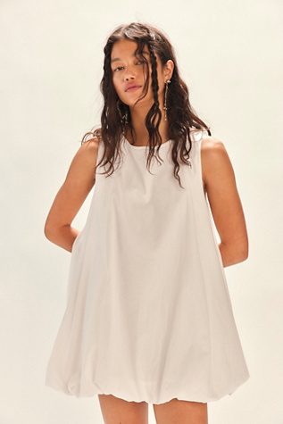 Struttin' Bubble Mini Dress by free-est at Free People in White, Size: XS