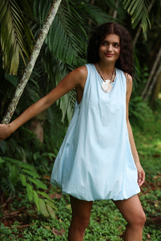 Struttin' Bubble Mini Dress by free-est at Free People in Bright Lake, Size: Small
