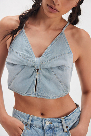 OneTeaspoon Denim Butterfly Top