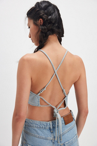 OneTeaspoon Denim Butterfly Top