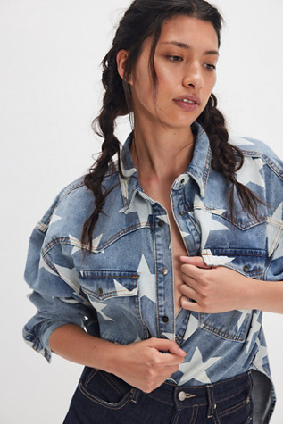 OneTeaspoon Daria Shacket Jacket at Free People in Starwash, Size: Small
