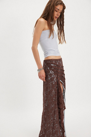 FP One Solene Skirt at Free People in Iced Chocolate Combo, Size: Small