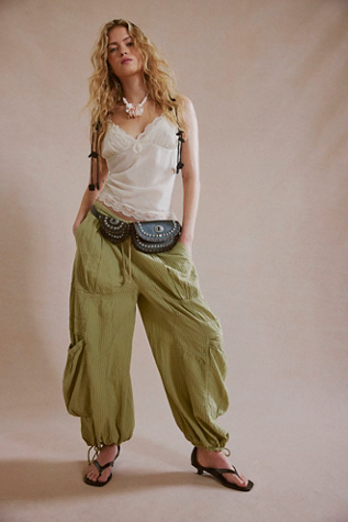 Rush Effect Parachute Pants at Free People in Green, Size: L