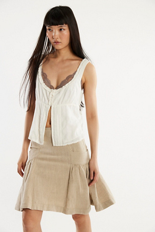 Stansbury Midi Skirt at Free People in Natural Combo, Size: US 8