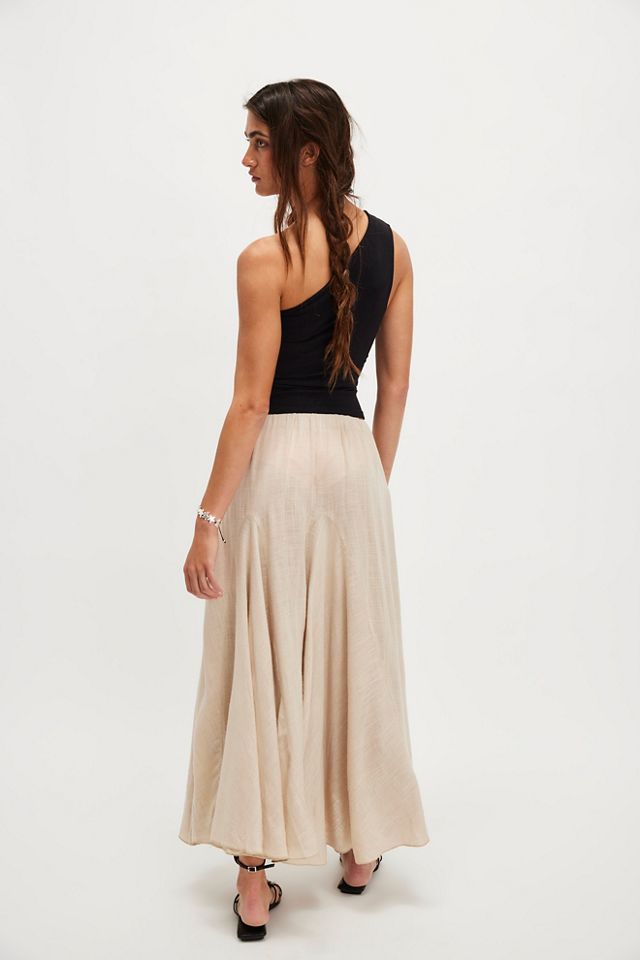 Madras That Solid Linen Maxi Skirt