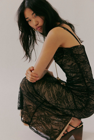 Hansen and Gretel Campari Lace Dress at Free People in Black, Size: S