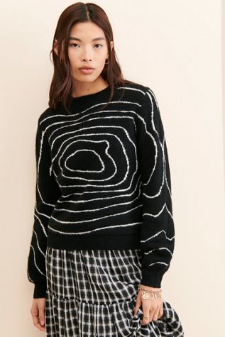Find Me Now Traverse Wave Knit Sweater
