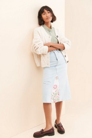 Re-Nuuly x Carleen Shoutout Tablecloth Skirt