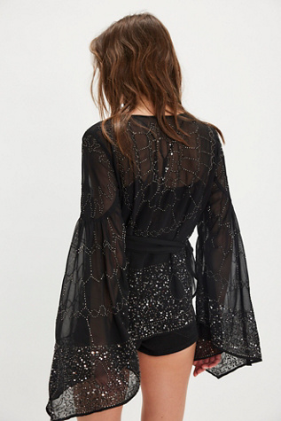Nick Of Time Jacket Top by Free People in Black, Size: XS