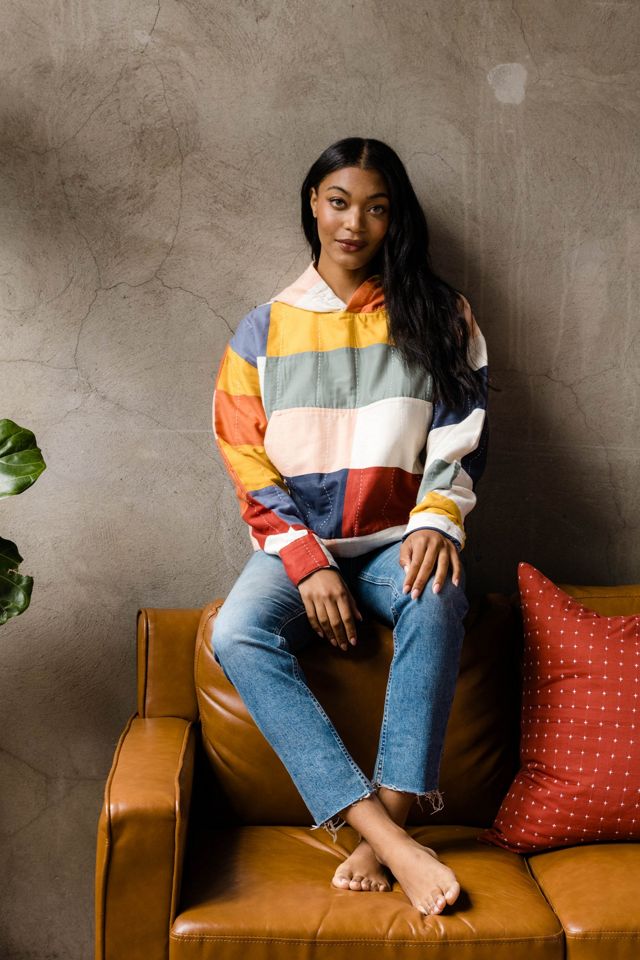 Anchal Multi-Check Quilted Hoodie #1