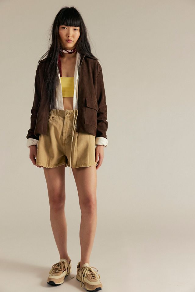 We The Free Clark Pleated Denim Shorts #2