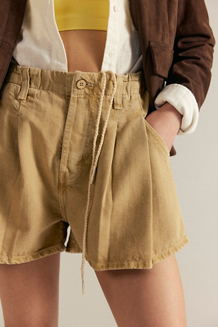We The Free Clark Pleated Denim Shorts